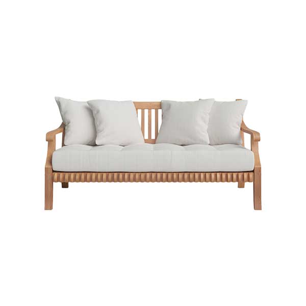 Leona 67.75" Wide Outdoor Teak Patio Daybed with Cushions