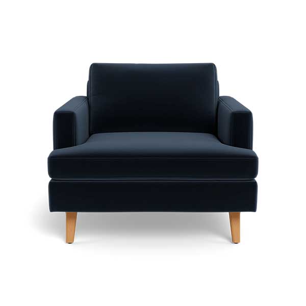 Lido Armchair - navy blue accent chair