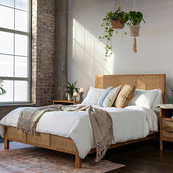 Lyra Cane Rattan Bed