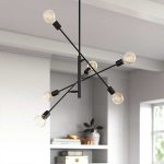 Mardiros 6 Light Metal Dimmable Sputnik Chandelier