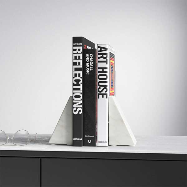 Matheson Marble Non-skid Bookends (Set of 2)