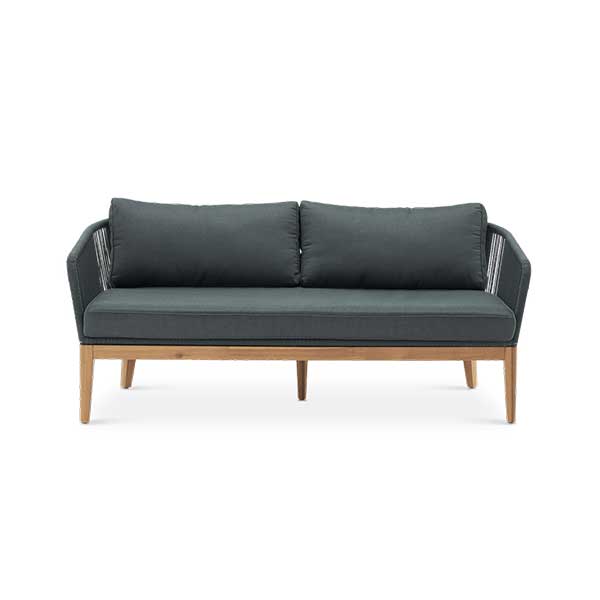 Maui Outdoor Loveseat, 64.4 inches - modern solid wood frame small outdoor sofa