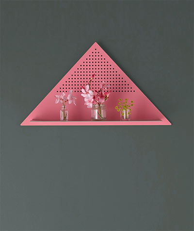 Mesh Series shelves -  collection stylish wall shelves triangular shape