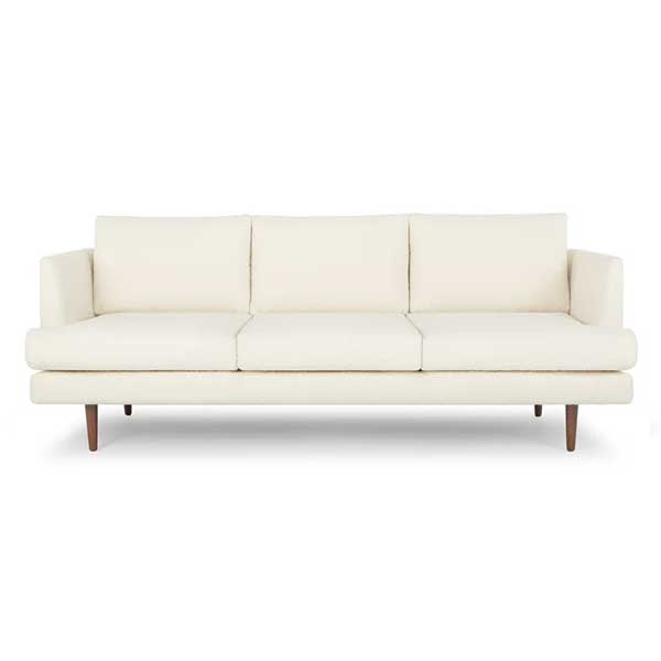 Miller 84'' Upholstered Sofa - White Performance Boucle
