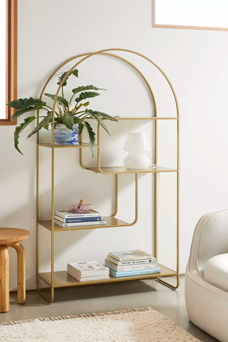 Modern arched bookshelf