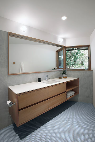 Modern bathroom furniture in remodeled Seattle, USA residence for a modern family lifestyle