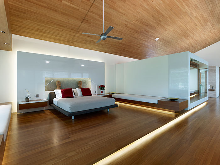 Contemporary bedroom - Zen Courtyard house in Singapore by Robert Greg Shand Architects