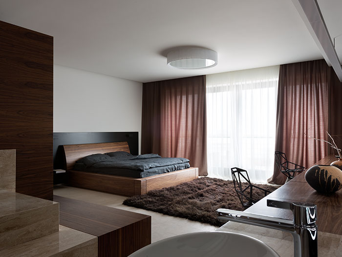 Luxurious and stylish modern bedroom design in stunning family home in Dnepropetrovsk, Ukraine