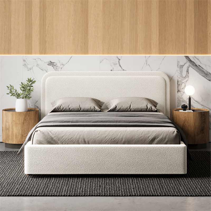 Modern boucle bed for sale