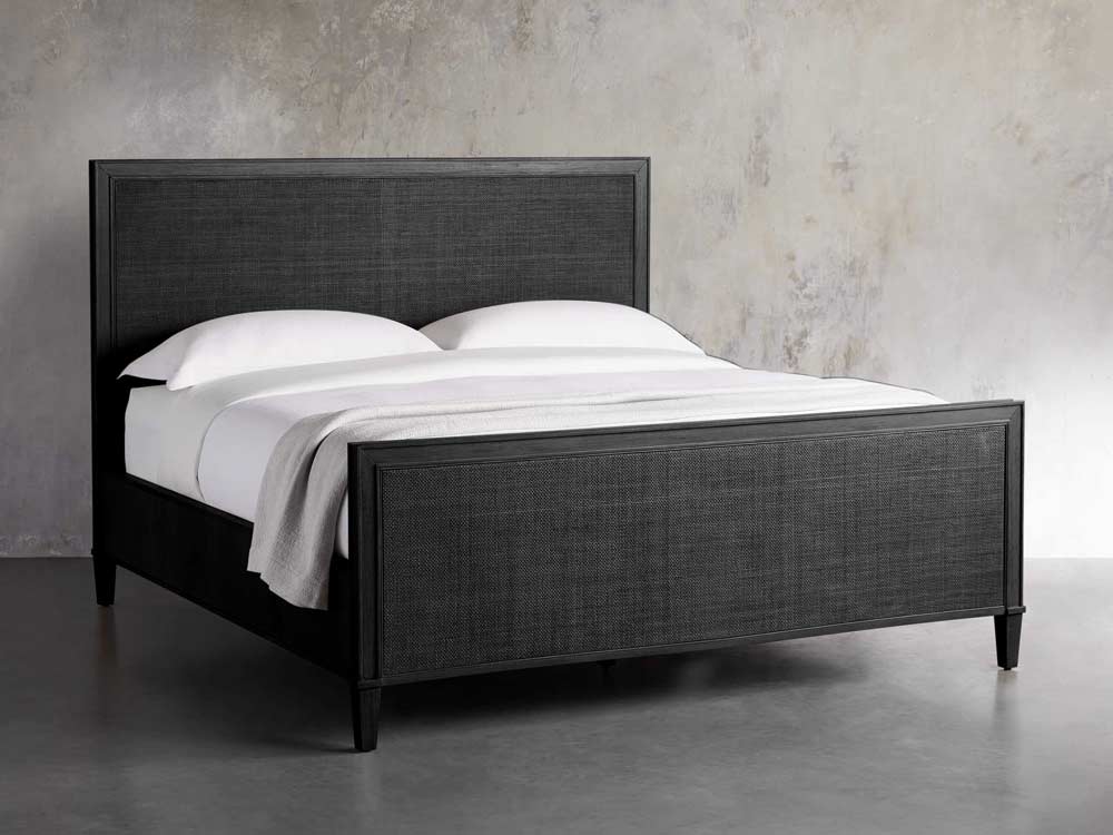 Modern ebony cane bed for sale