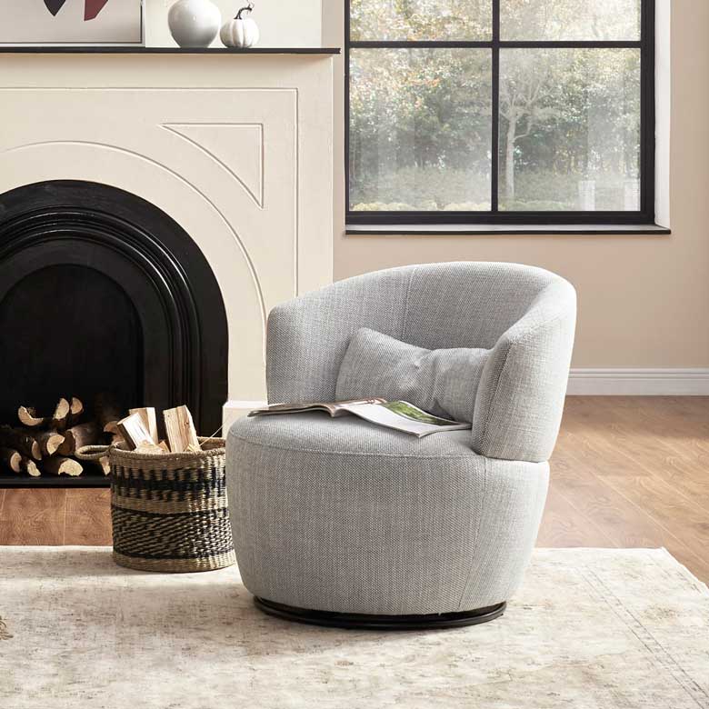 Modern gray swivel chair