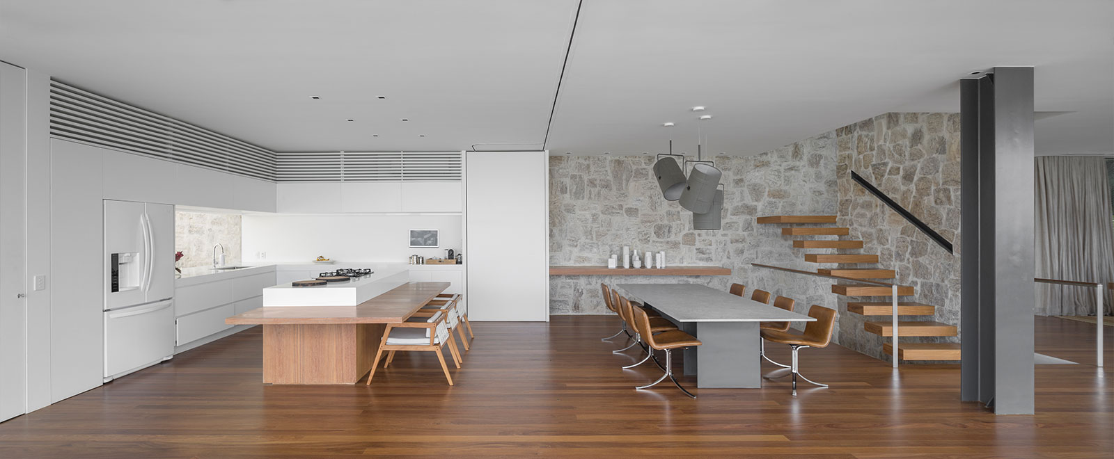 Modern interior design in luxurious Brazilian house