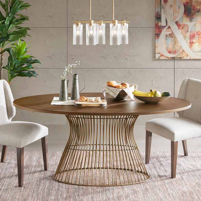Modern oval dining table with metal base for sale