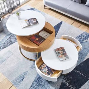10 Round Coffee Tables With Storage to Keep Your Home Organized | 10 ...