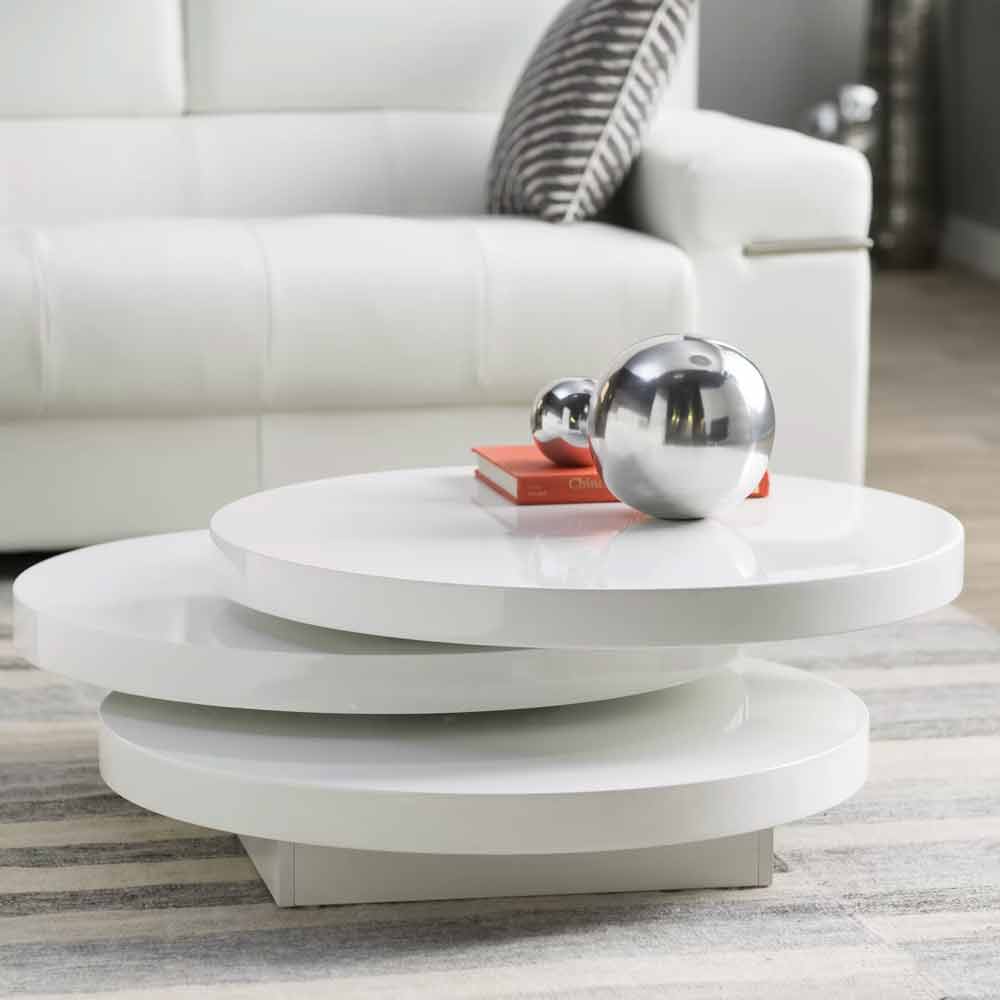 Round modern swivel coffee table for sale, perfect for modern or contemporary living room