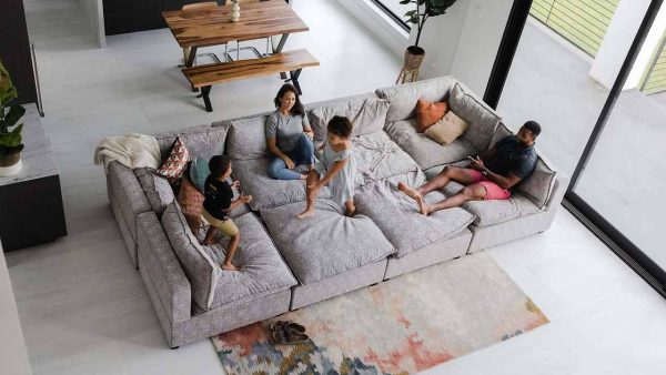 Modular pit sectional sofa for sale