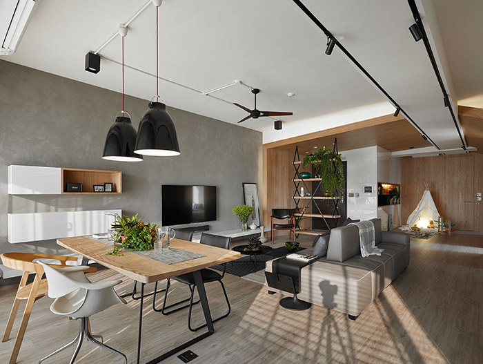 Modern open-space  apartment in Taiwan - by Awork Design Studio