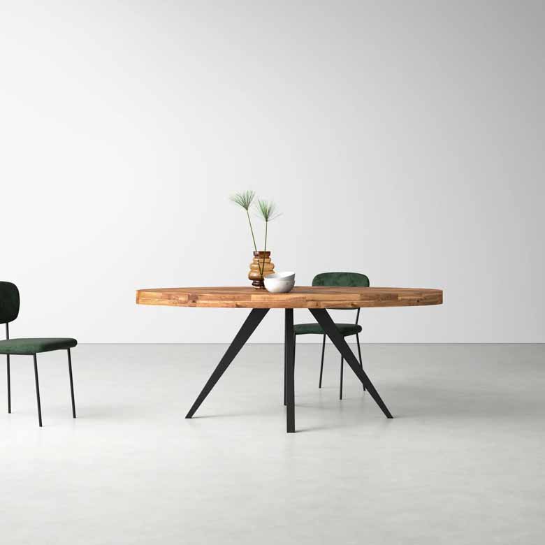 Oval dining table for six people 