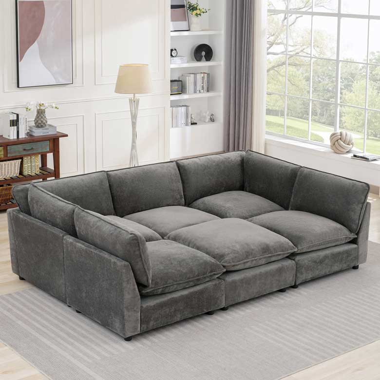 Oversized 6-seater modular sofa for sale