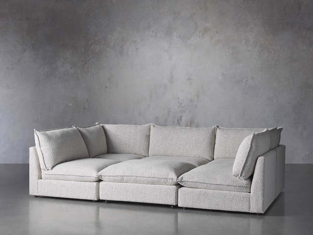 Owen six-piece modular pit sectional