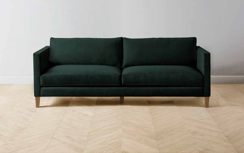 Emerald velvet couch