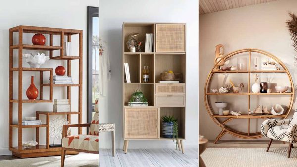 Rattan bookshelves and bookcases you can buy