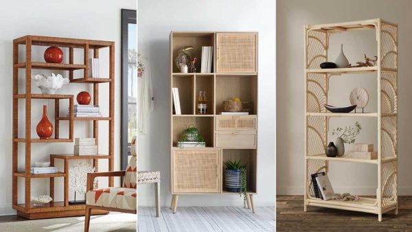 Rattan bookshelves and bookcases you can buy