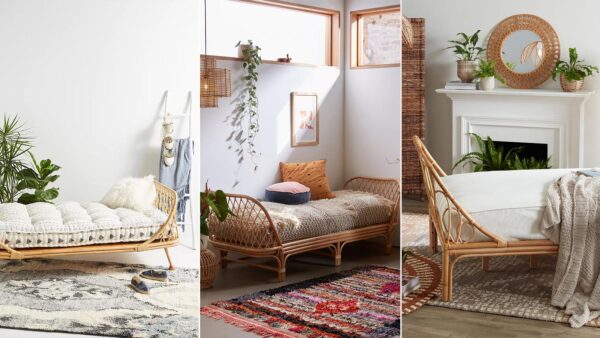 Beautiful boho indoor outdoor rattan daybeds you can buy online