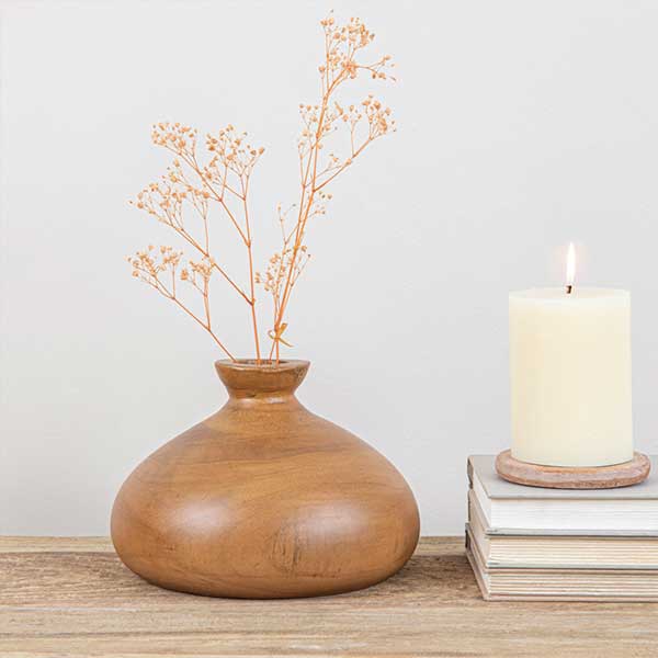 Rodiguez 5.5'' Solid Wood Table Vase