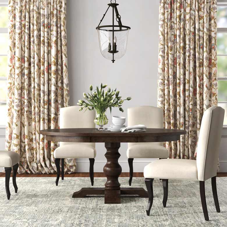 Round To Oval Extendable Dining Table