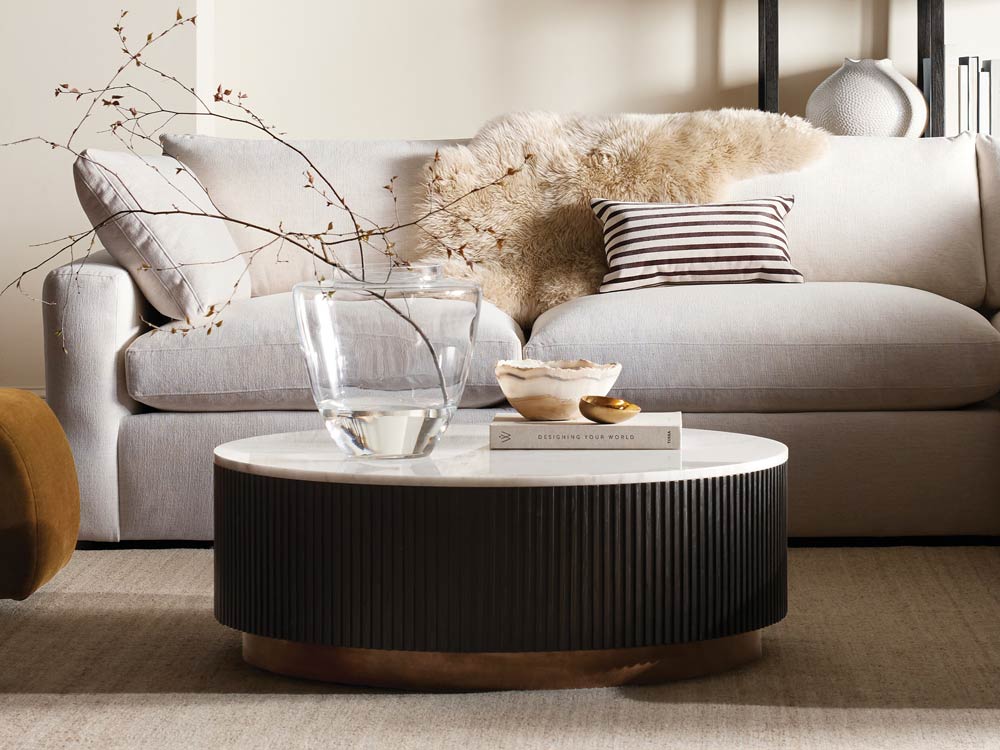 Round modern coffee table