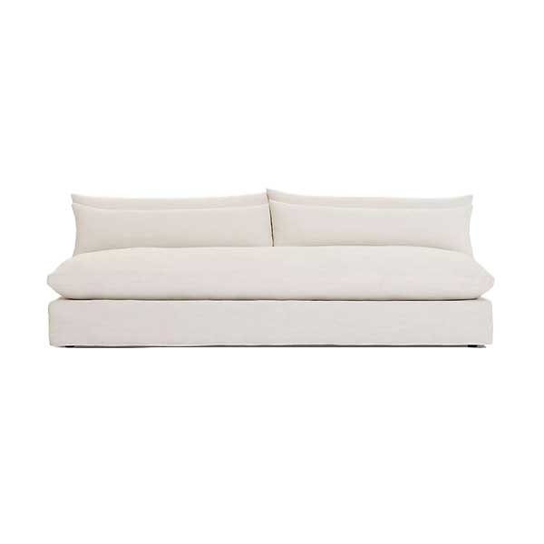 Seascape 84" Upholstered Outdoor Sofa with Throw Pillows