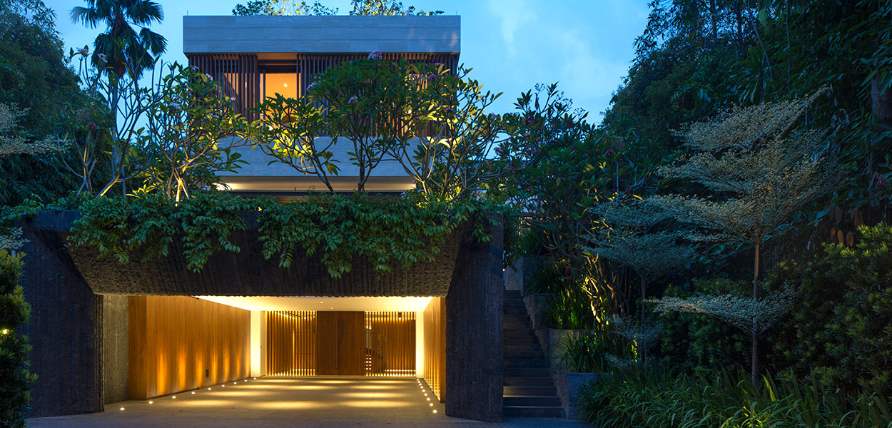 Secret Garden House: Luxurious, contemporary home in Singapore by Wallflower Architecture + Design for the owners of a construction company