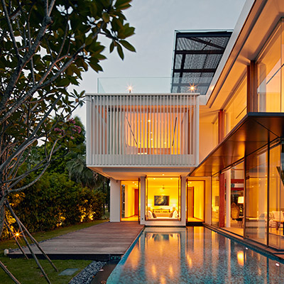 Sentosa Cove sophisticated home in Singapore by Robert Greg Shand Architects