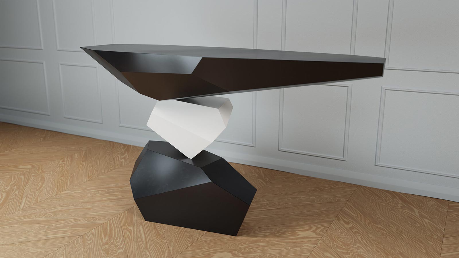 Duffy London's Serenity console table appears to defy gravity