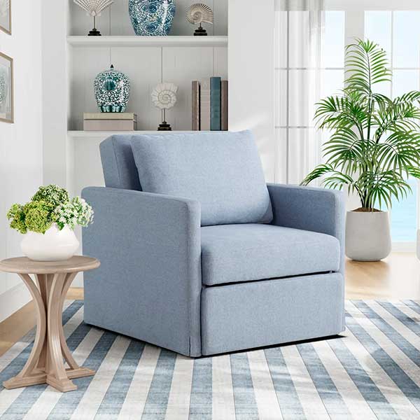 Serta Bonnie 39" Convertible Accent Chair, Dream Coil Comfort, Easy Assembly