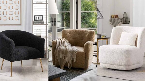 Sherpa chairs you can buy for a cozy living room or bedroom
