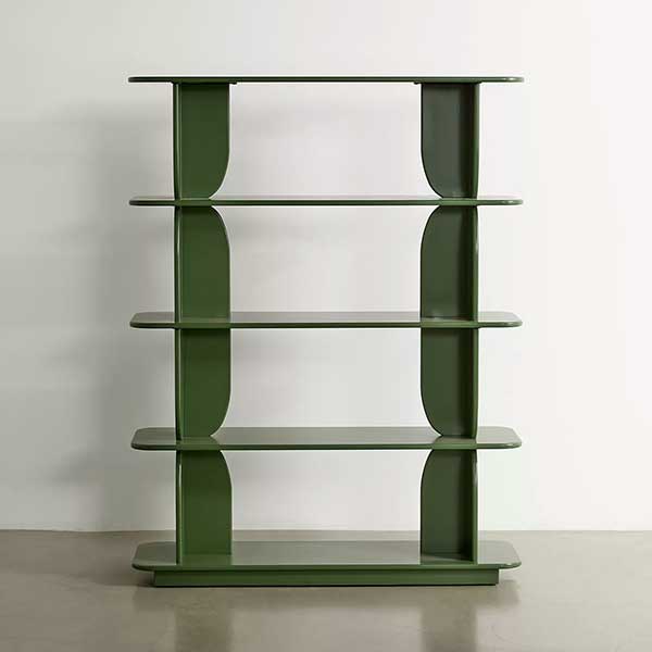 Silas Retro-Modern 5-Tier Bookshelf