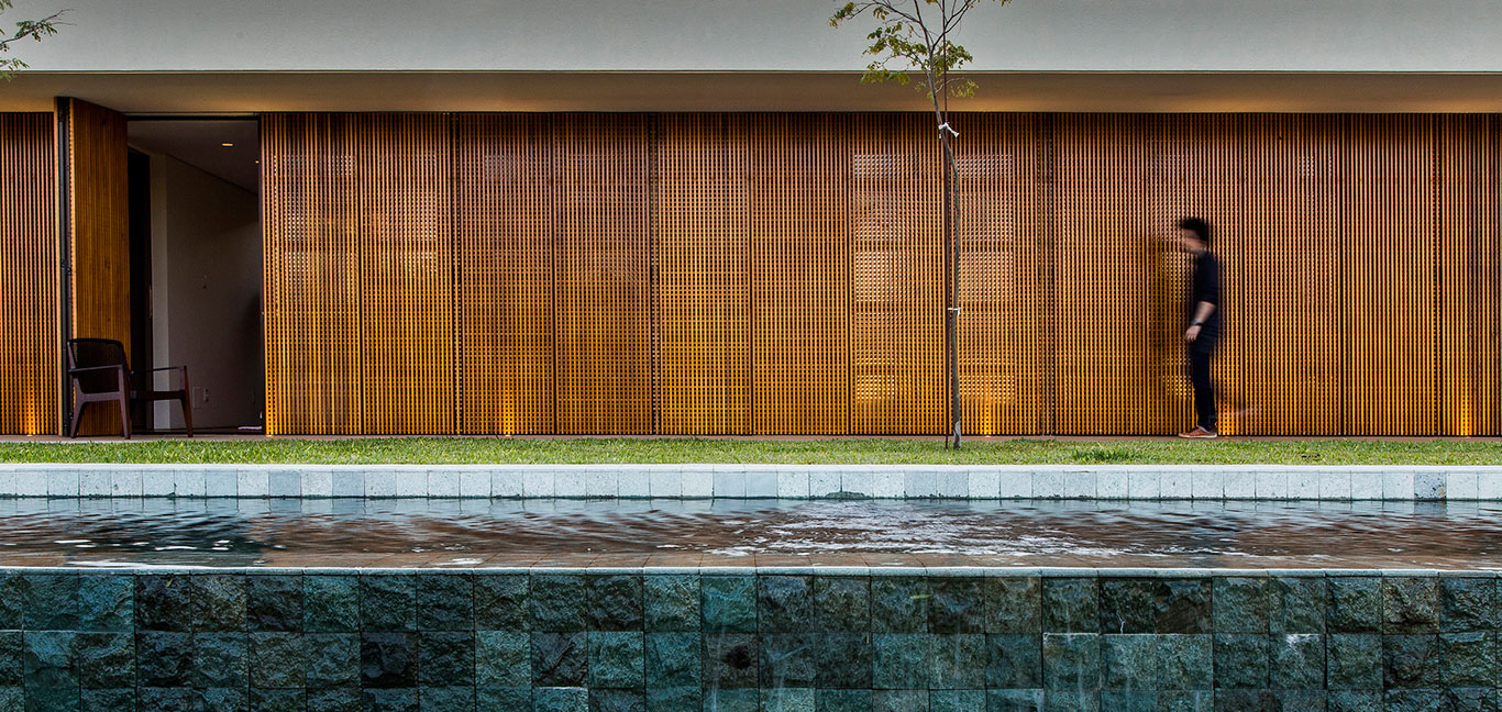 Wooden and concrete single-family house with stunning pool, located near Sao Paulo, Brazil