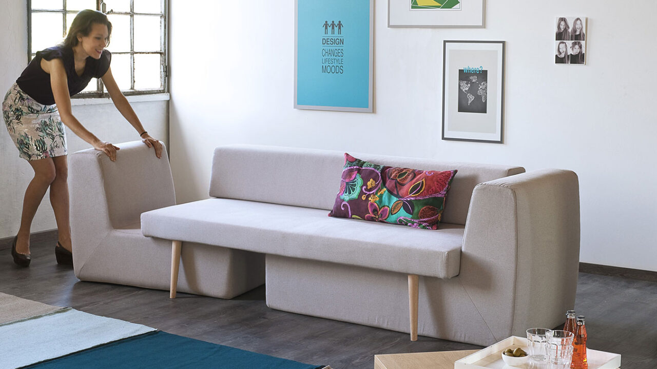 Modular Sofa By Fabrizio Simonetti For Small Living Room