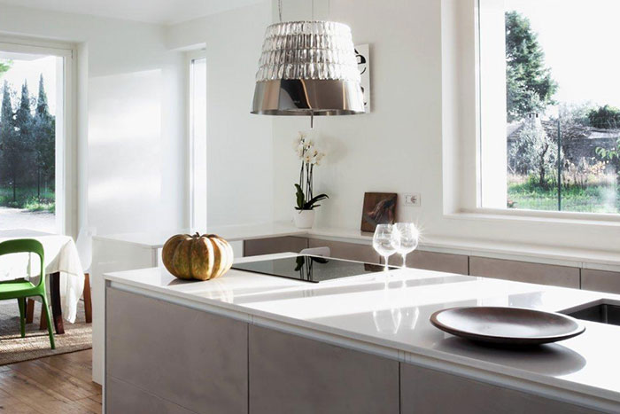 Modern kitchen design idea in a sophisticated home located in Italy - renovation by m12 AD