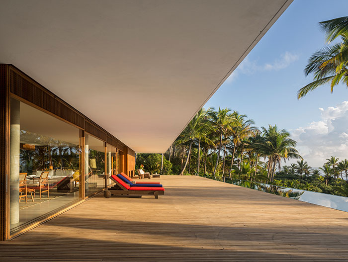 Casa Txai by Studio MK27 - terrace of a striking modern house with stunning infinity pool