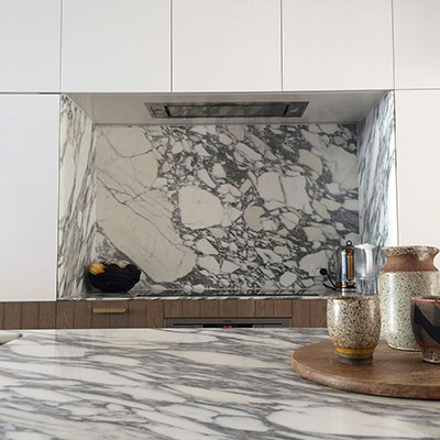 Stylish kitchen design idea - Bougainvillea Row House by Luigi Rosselli Architects