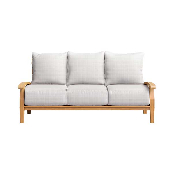 Summerton 77.5'' Wide Outdoor Teak Patio Sofa with Cushions