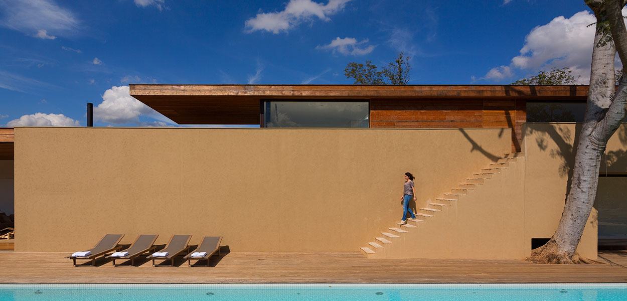 Gorgeous pool in sustainable house near Sao Paolo, Brazil by Studio Arthur Casas