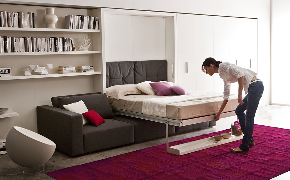 Swing murphy bed system by clei