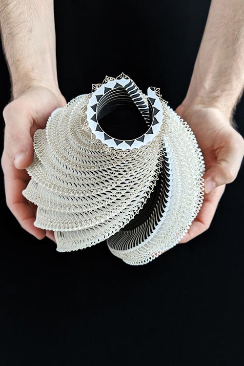 Symbio Vessels: Laser-cut paper sculptures by Ibbini Studio