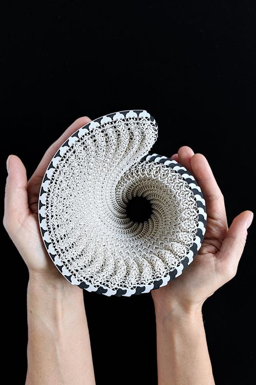 Ibbini Studio creates laser-cut paper vessels