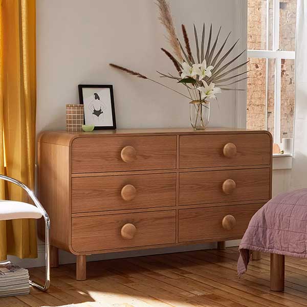 Tabitha 6-Drawer Wood Dresser