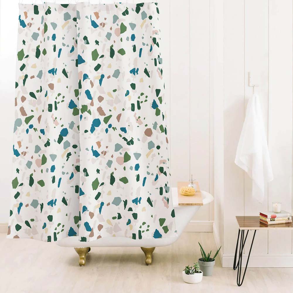 Modern shower curtain | Colorful shower curtain for a stylish bathroom
